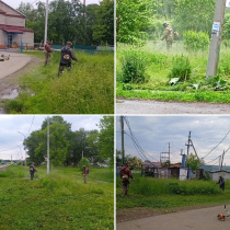 Сезонный покос травы продолжается