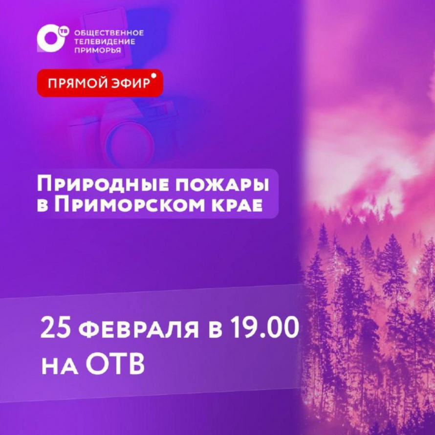 25 февраля специалисты министерства по делам ГОЧС совместно со специалистами министерства лесного хозяйства расскажут о пожарной обстановке в крае